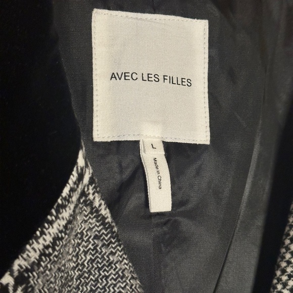 Avec Les Filles - Mixed Houndstooth Blazer - Size Large - Picture 4 of 4